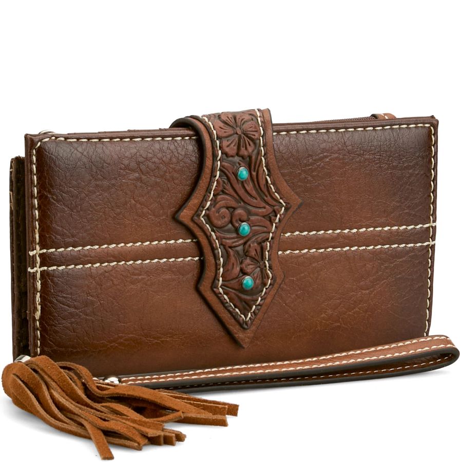 Justin Ladies Large Wallet W/Billet Stra