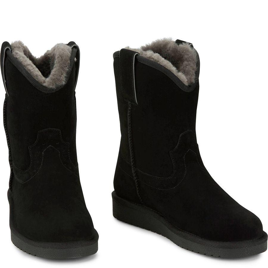 Heidi 8" Suede Shearling
