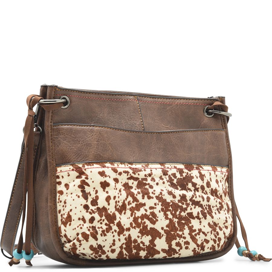 Painted Hair-on Shoulder Bag